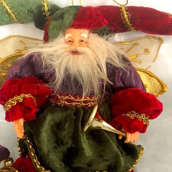 Handcrafted Santa Elf - Brocades, Velvet, & Trims - Picture 7 of 15